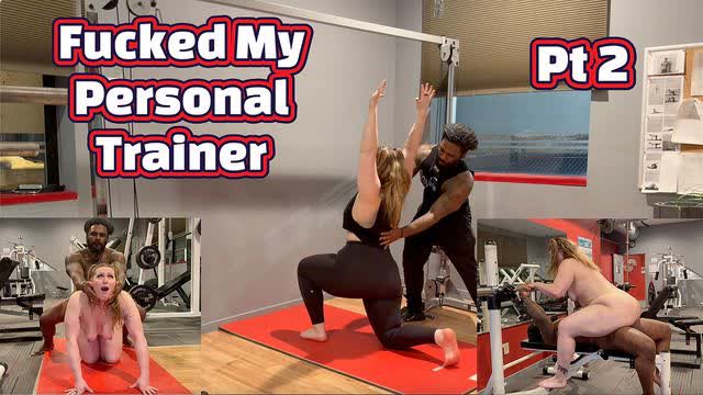 Dolgun Kalçalı Yoga Kızını Spor Salonunda Siken Siyah Antrenör
